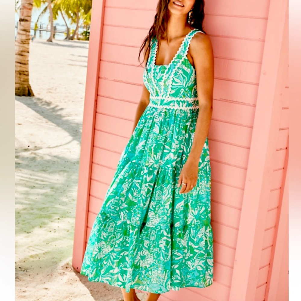 Lilly Pulitzer Pollie Cotton Midi Dress 🌸